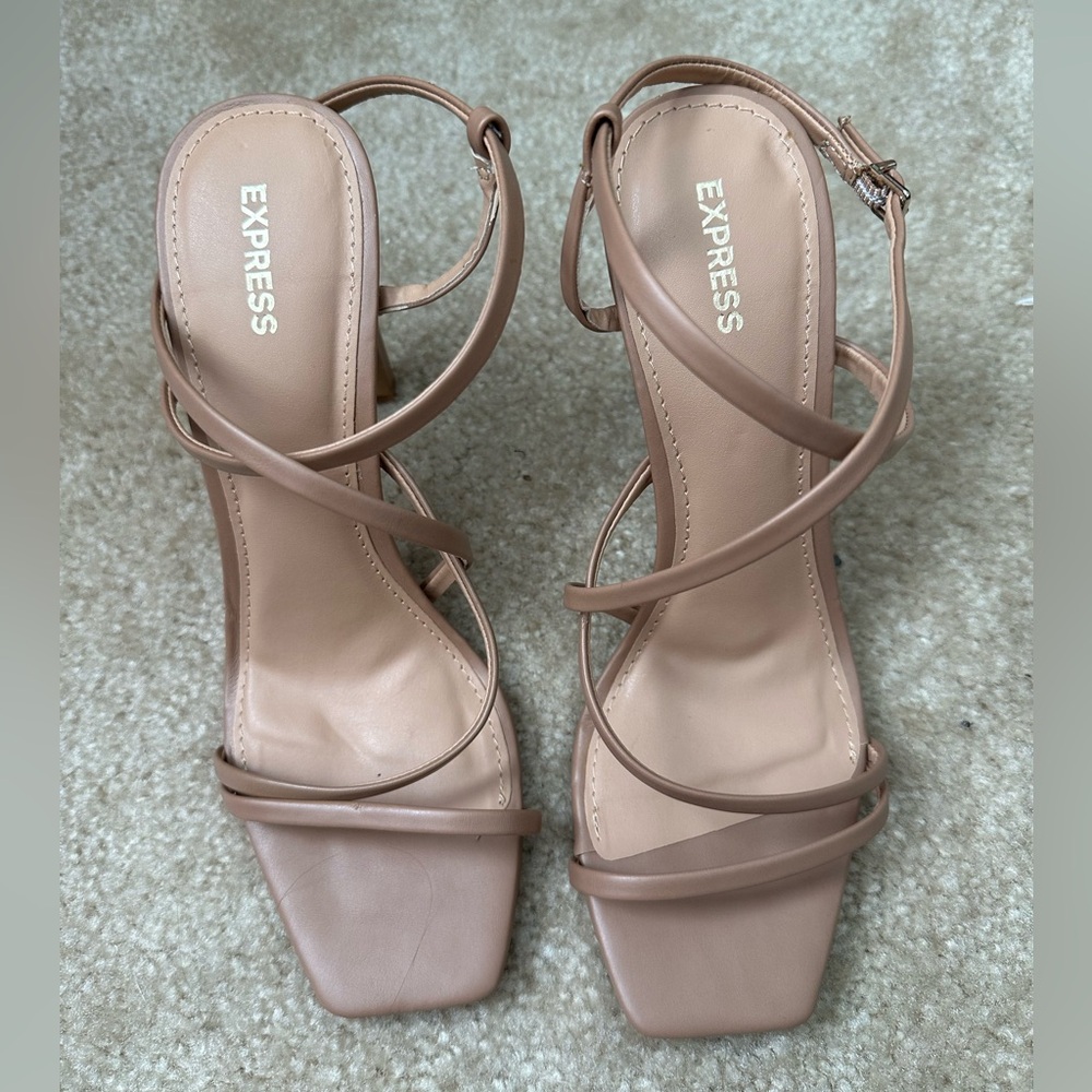 Never worn Express strappy heels